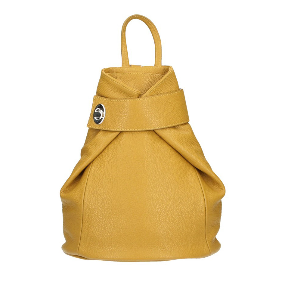 Rucsac pentru dama, stella gt1855, piele naturala, galben