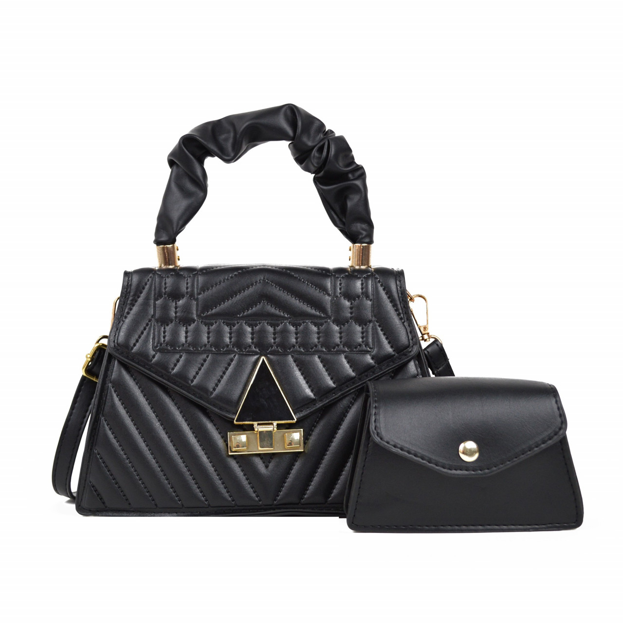 Set 2 piese, geanta dama gt1658 daria, negru