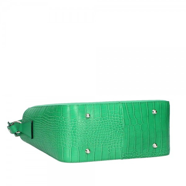 Geanta dama Mara GT1175, piele naturala, verde