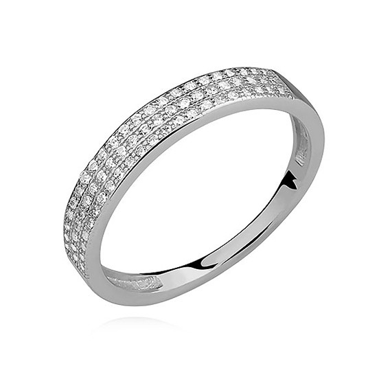 Inel argint 925, jw147, model cu zirconiu, placat cu rodiu
