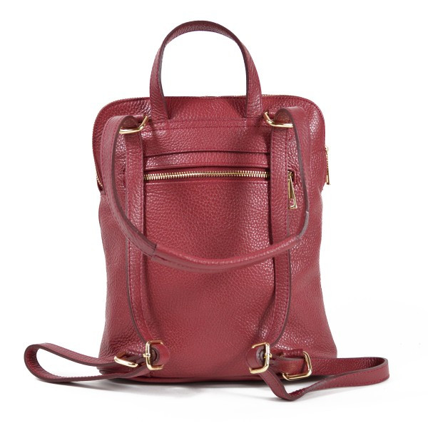Rucsac dama Zamila GT1561, piele naturala, bordo