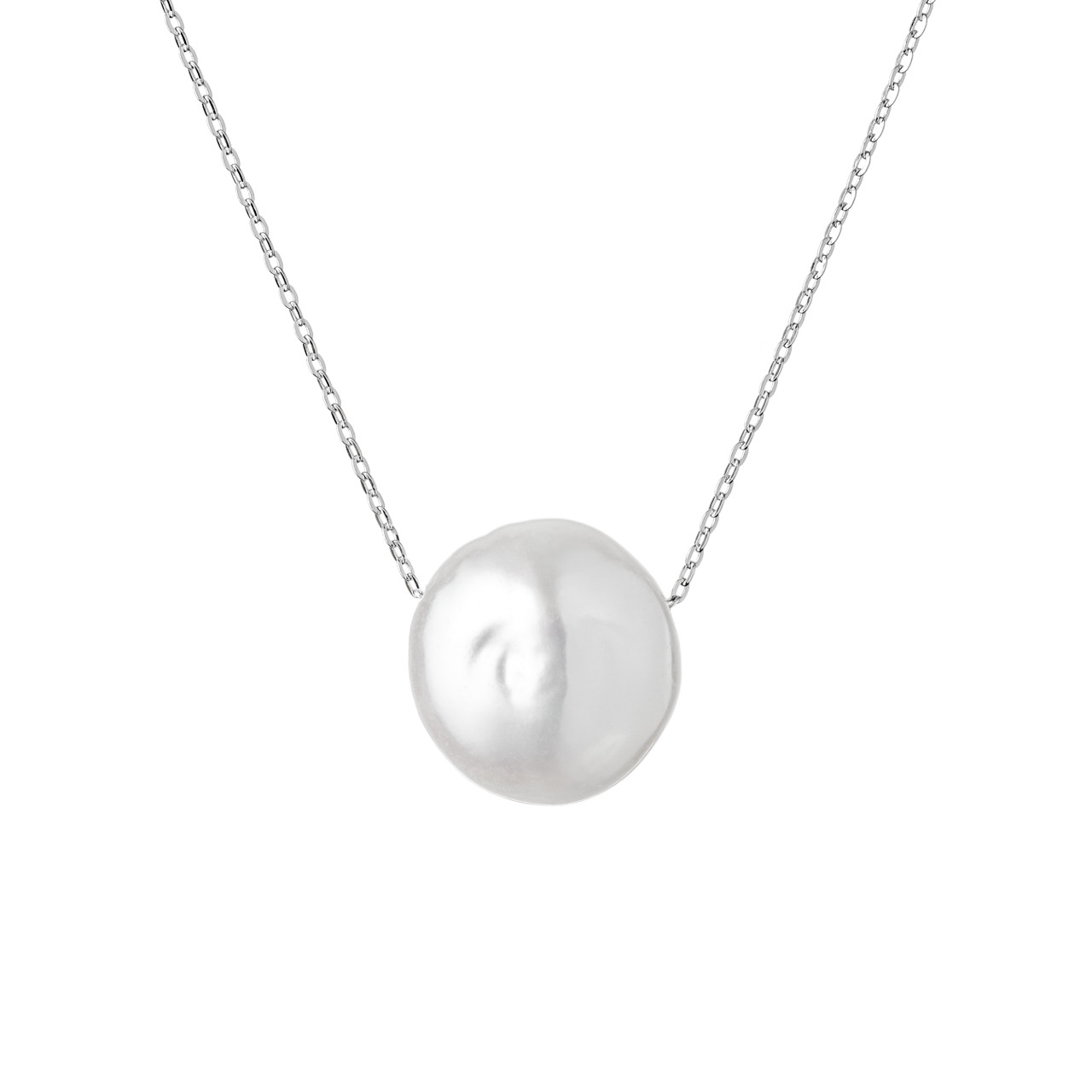 Colier argint 925 cu perla naturala alba jw393