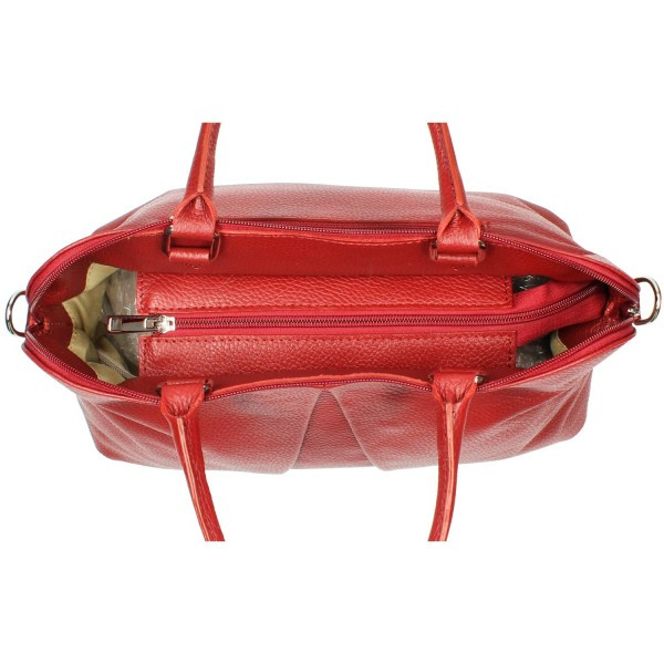 Geanta dama Maggie GT908, piele naturala, model rosu