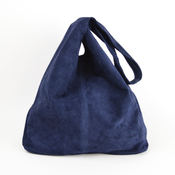 Geanta dama Monica GT1192, piele intoarsa, albastru