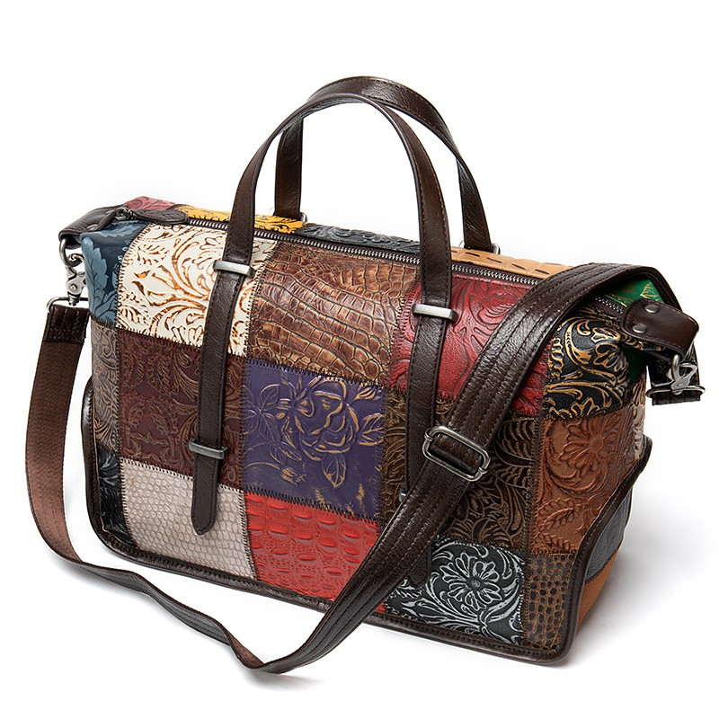 Geanta dama, Nya GT1526, piele naturala, model multicolor