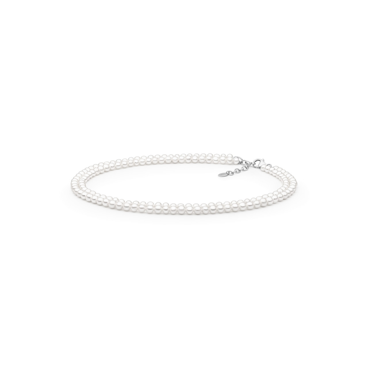 Colier dublu perle naturale albe jw389