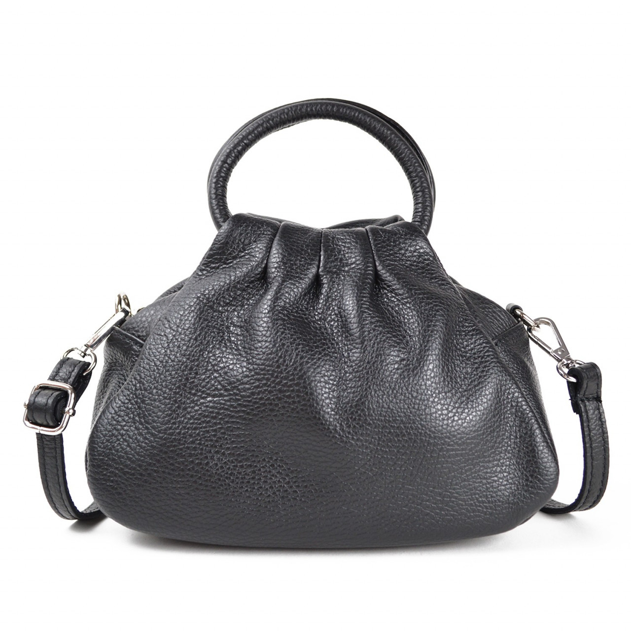 Geanta dama Agnes GT1270, piele naturala, model negru