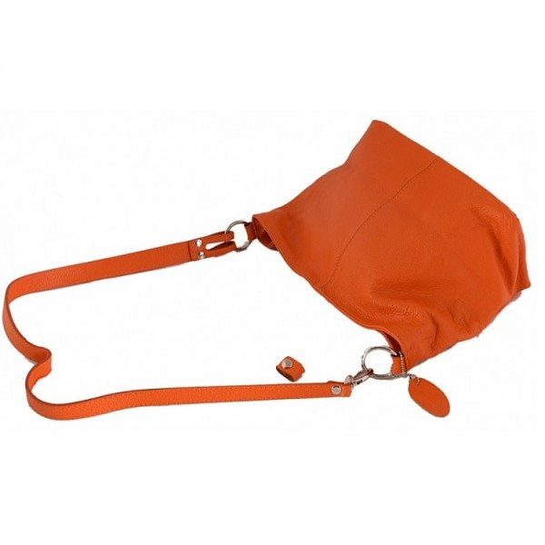 Geanta dama Lorella GT1150, piele naturala, model orange