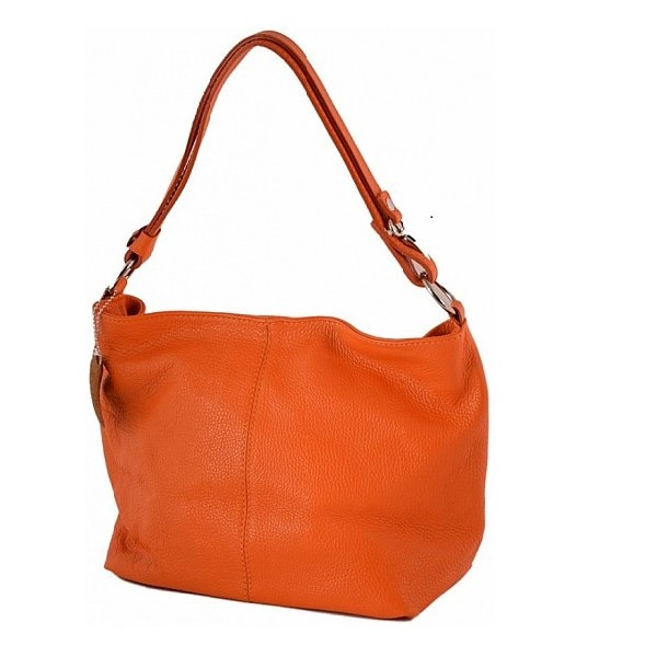 Geanta dama Lorella GT1150, piele naturala, model orange