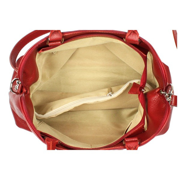 Geanta dama Maggie GT908, piele naturala, model rosu