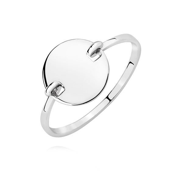 Inel argint 925, jw257, model cu pandantiv rotund, placat cu rodiu