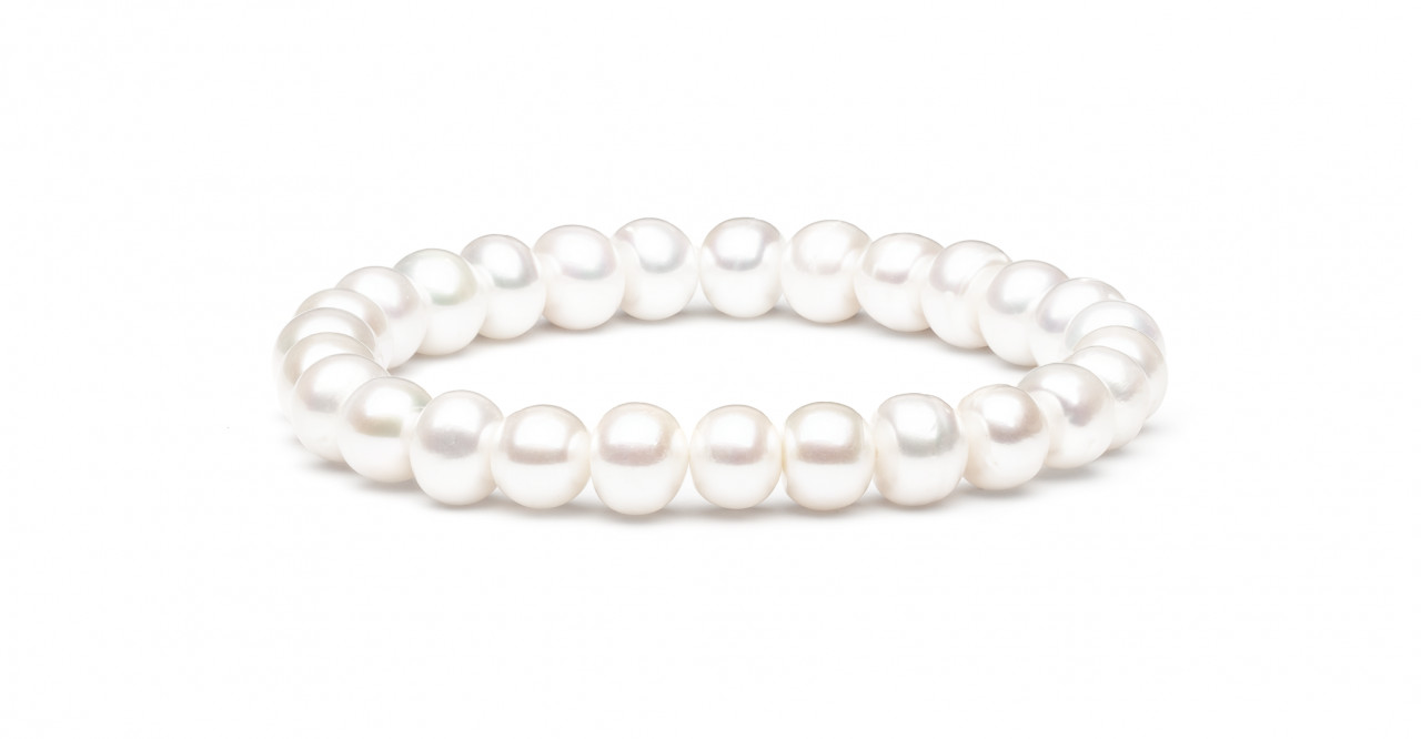 Bratara perle naturale albe jw403