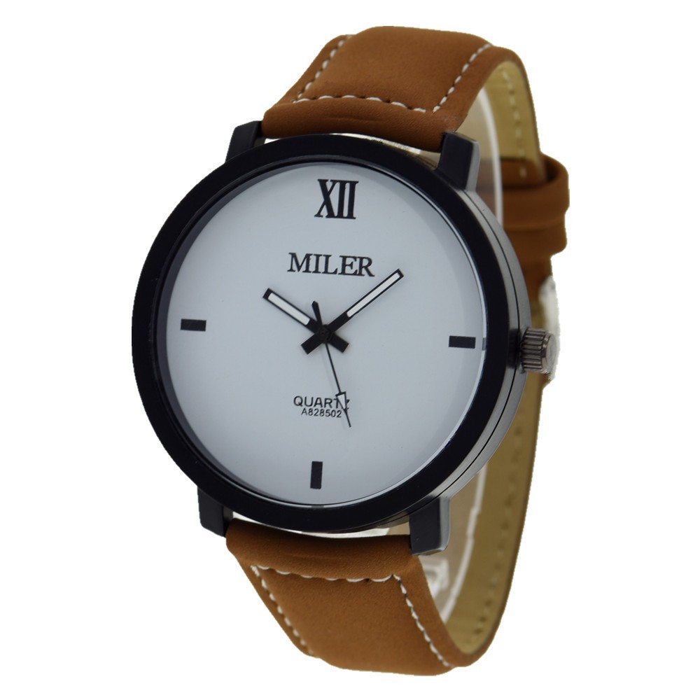 Ceas barbatesc cs806, curea piele, model elegant