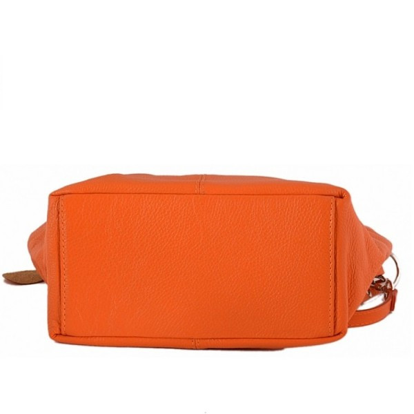 Geanta dama Lorella GT1150, piele naturala, model orange