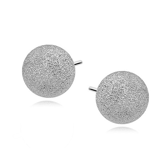 Cercei argint 925, jw407, model in forma de biluta 7 mm, placat cu rodiu
