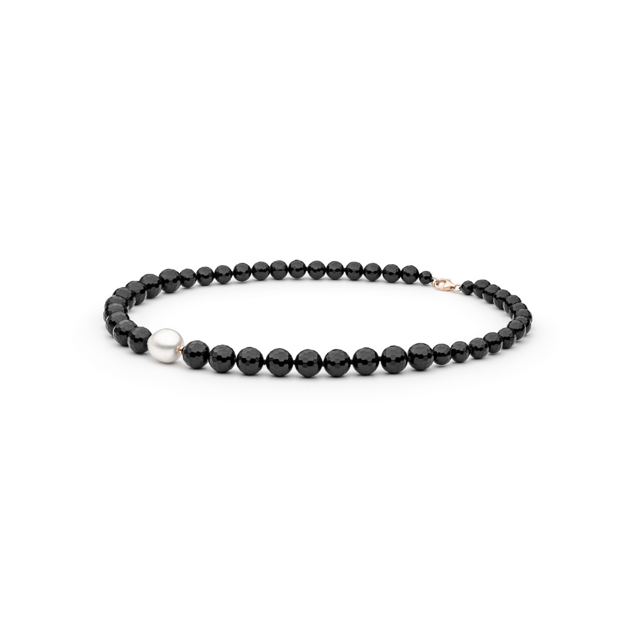 Colier cu pietre spinel si perla alba jw390