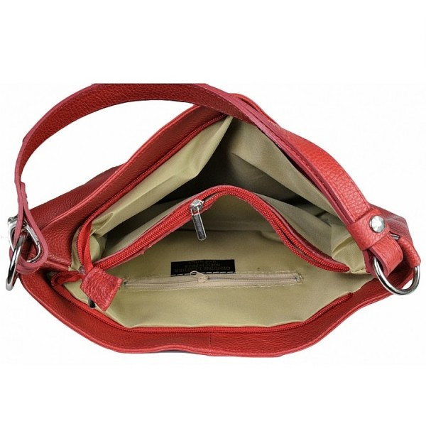 Geanta dama Lorella GT1145, piele naturala, rosu