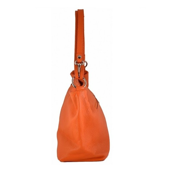 Geanta dama Lorella GT1150, piele naturala, model orange