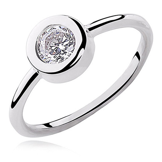 Inel argint 925, jw144, model cu zirconiu, placat cu rodiu