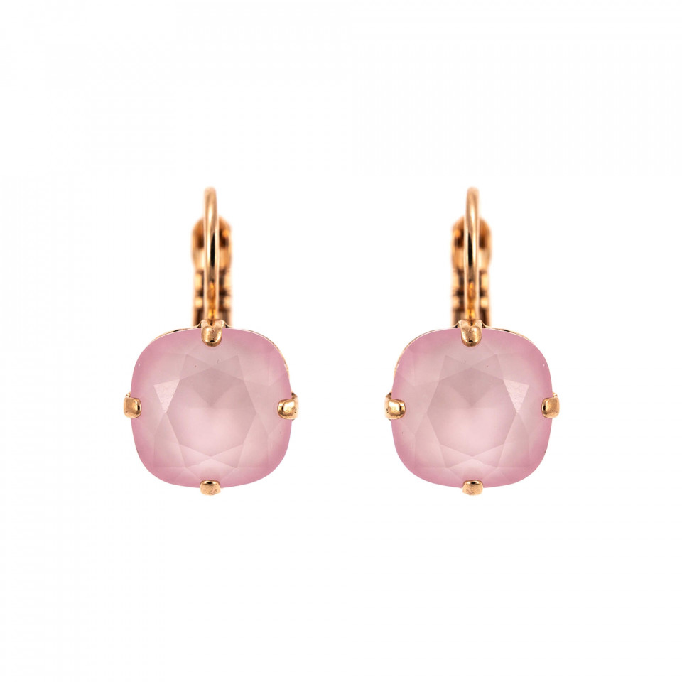 Cercei placati cu Aur roz de 24K, cu cristale Swarovski, Powder Rose | 1470/1-121RG6