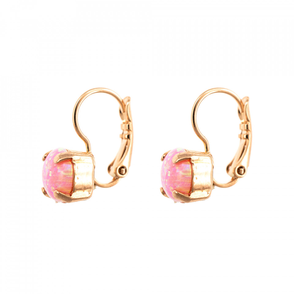 Cercei placati cu Aur roz de 24K, cu cristale Swarovski, Cotton Candy - The Sweet Life | 1440SO-M99RG6 image1