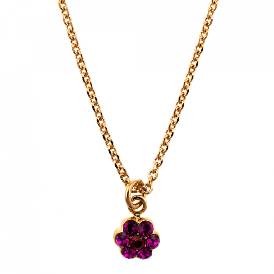 Pandantiv cu lant placat cu Aur roz de 24K, cu cristale Swarovski, FireFly | 5166/10-2140RG