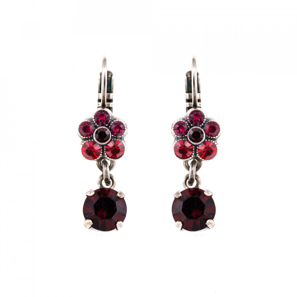 Cercei placati cu Argint 925, cu cristale Swarovski, Lady In Red | 1152/3-1070SP6