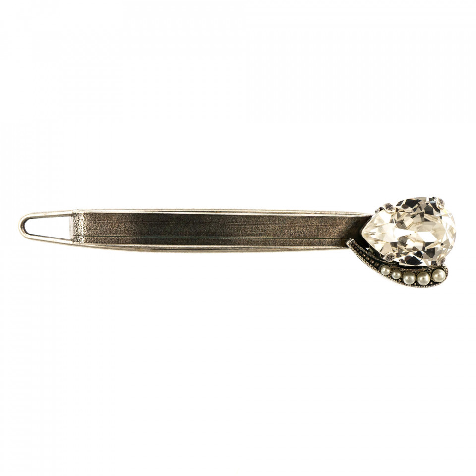Agrafa de par placata cu Argint 925, cu cristale Swarovski, Crystal Pearl's | 9011-M48001SP image0