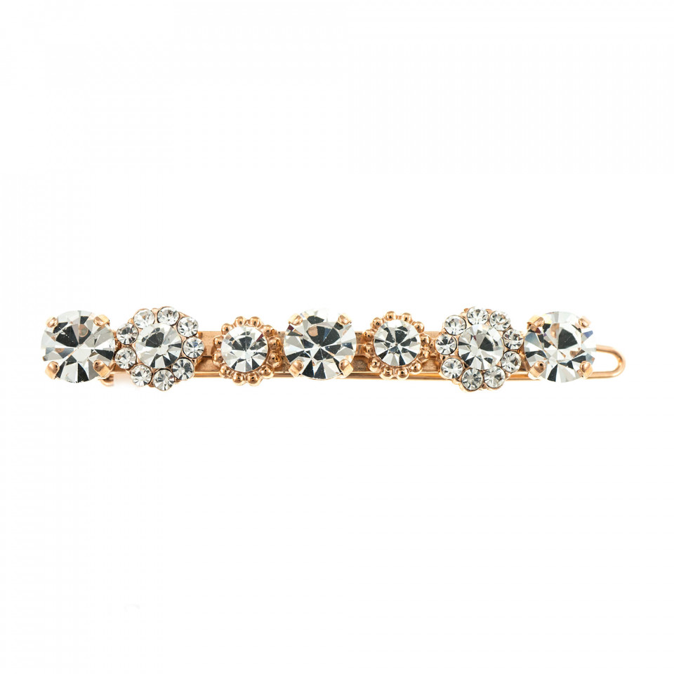 Agrafa de par placata cu Aur roz de 24K, cu cristale Swarovski, On a Clear Day | 9519-001001RG