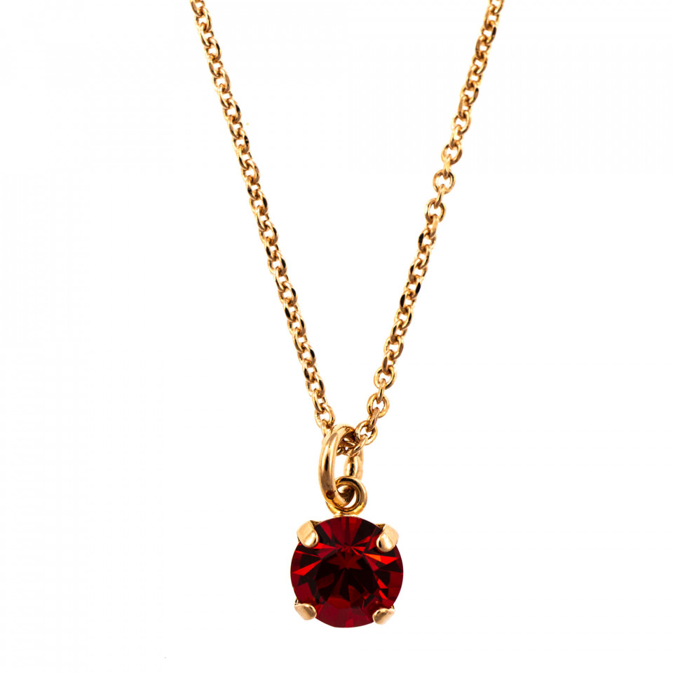 Pandantiv cu lant placat cu Aur roz de 24K, cu cristale Swarovski, FireFly | 5440-227RG