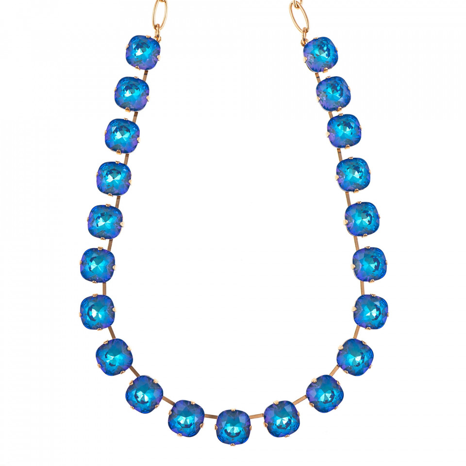 Colier placat cu Aur roz de 24K, cu cristale Swarovski, Ocean DeLite | 3326-143143RG