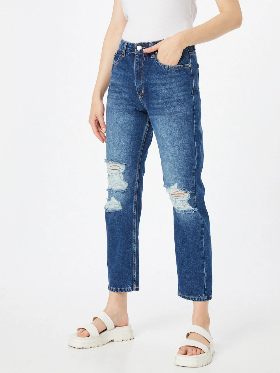 Blugi dama trendy albastru