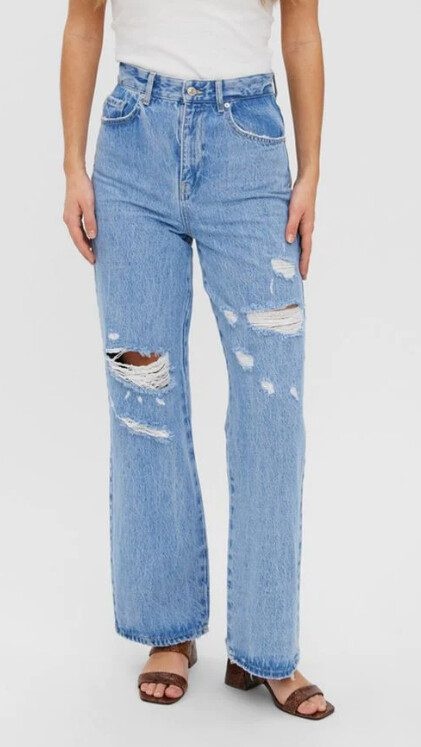 Blugi dama VERO MODA confort fit evazati albastri