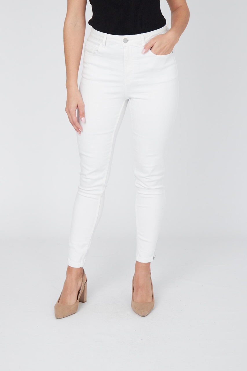 Blugi dama VILA slim fit alb