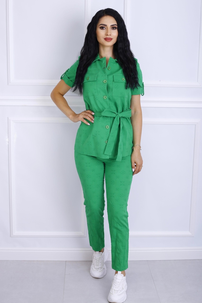 Compleu dama casual cu maneca scurta