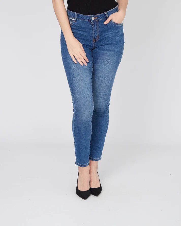 Blugi dama BREAL skinny fit albastru