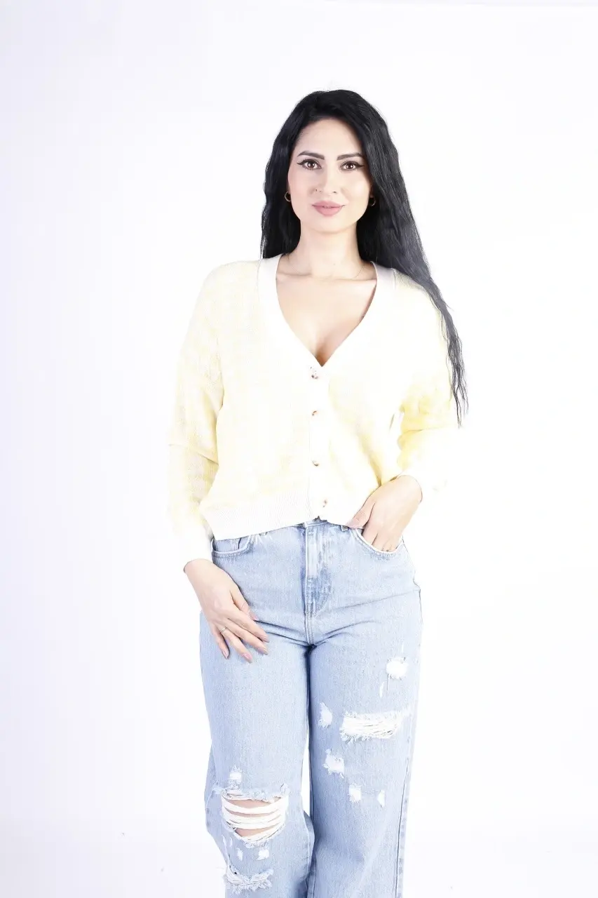 Cardigan dama Only Vega galben