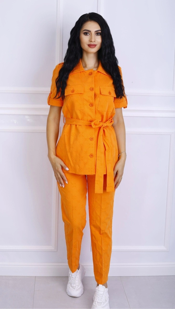 Compleu dama casual cu maneca scurta