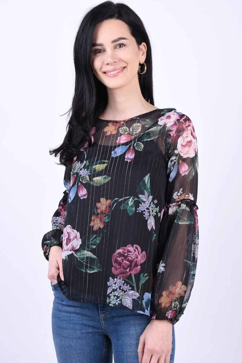 Bluza dama OBJECT cu imprimeu floral