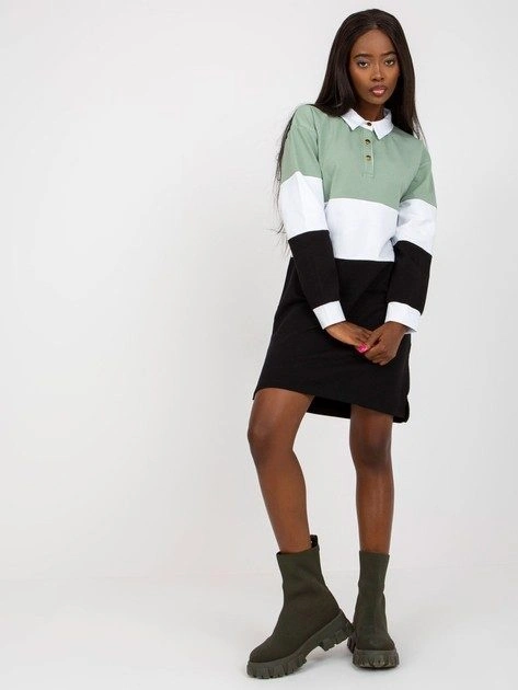 Rochie dama casual RUE PARIS polo look verde