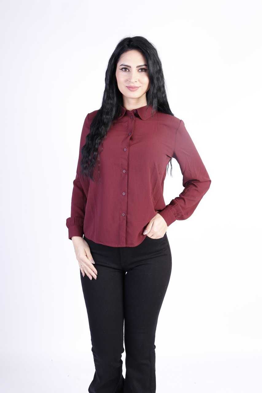 Camasa dama JDY cambrata grena
