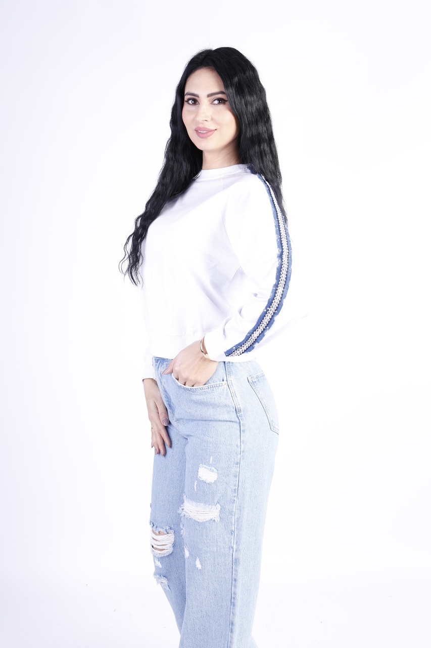 Bluza dama alba cu croi leje