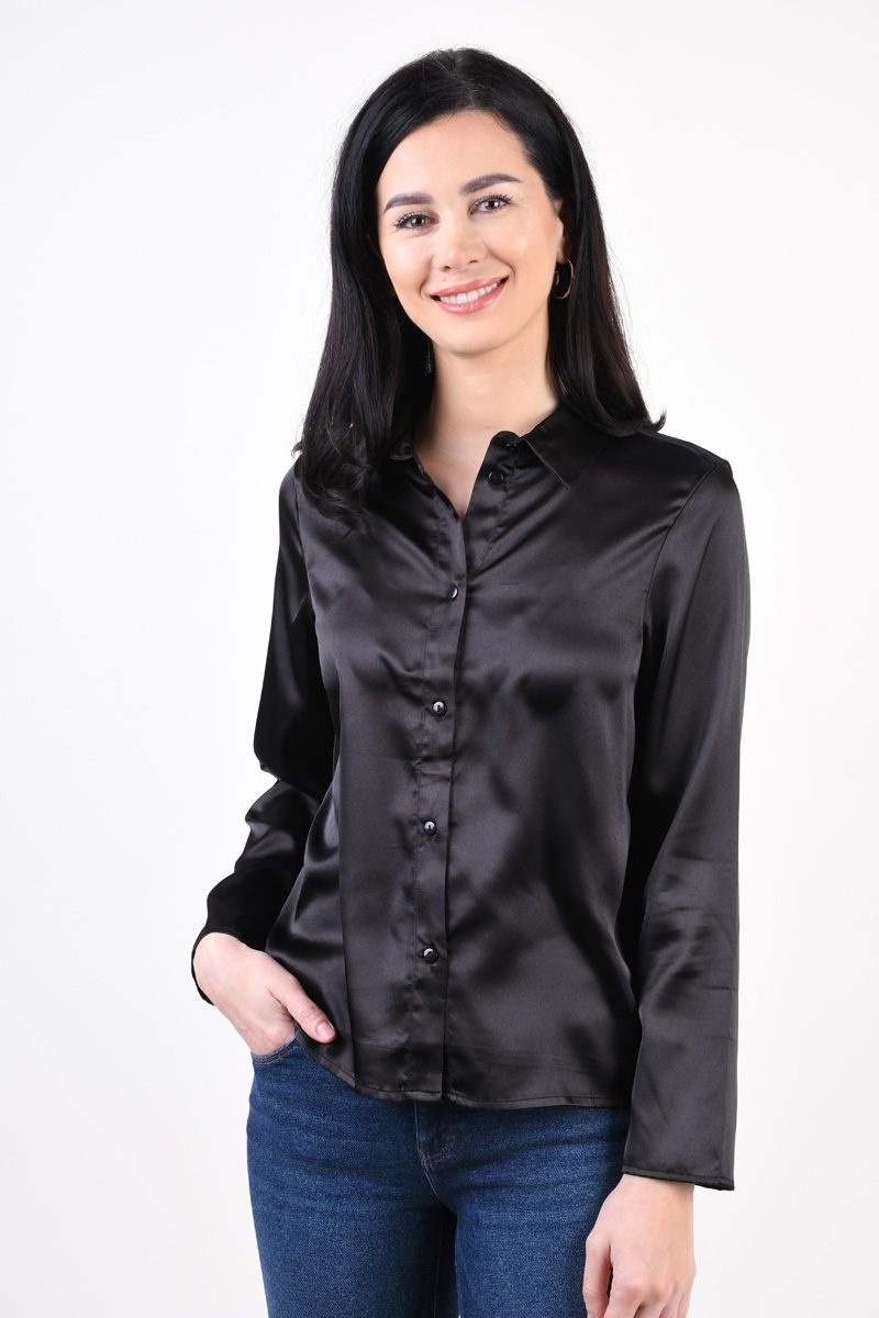 Camasa dama JDY cambrata negru