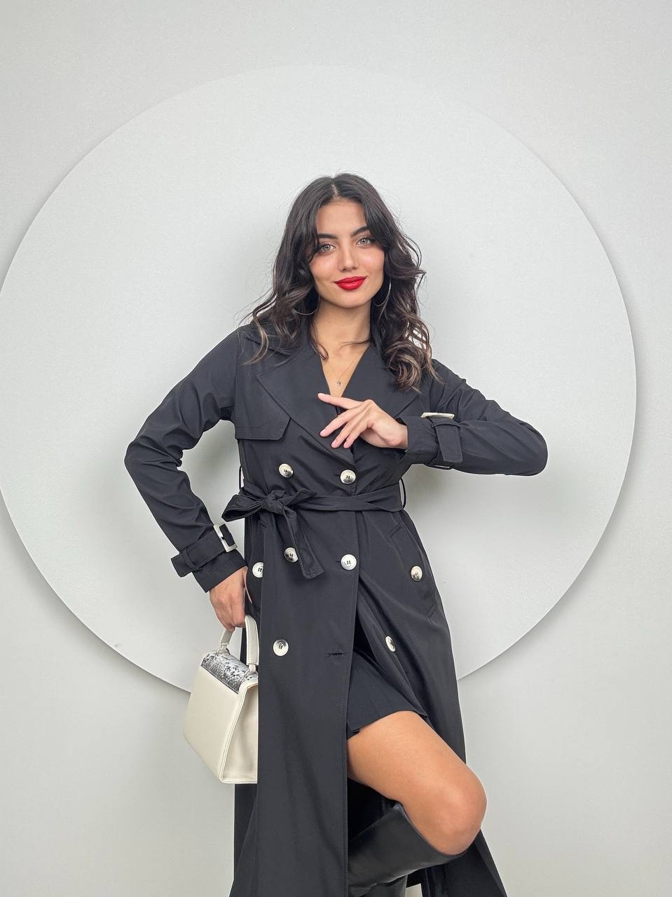 Trenci dama cu doua randuri de nasturi