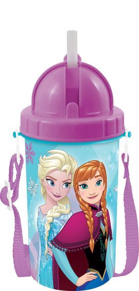 Bidon apa cu pai copii Frozen
