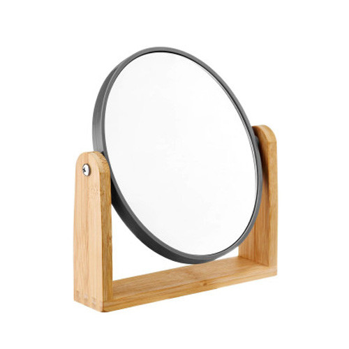Oglinda cosmetica ovala pe suport bambus, Beauty