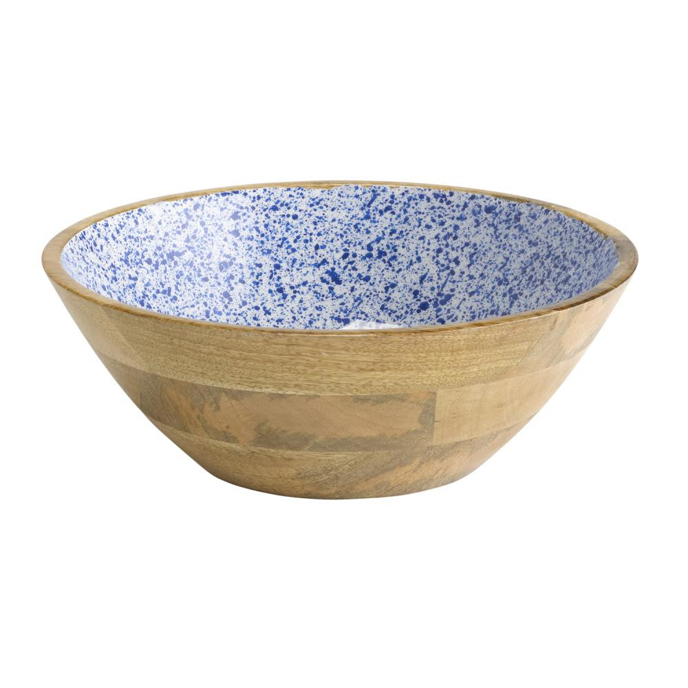 Bol lemn Mango Blue 30 cm