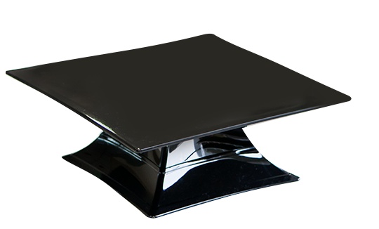 Platou prezentare patrat melamina Casual Black 35 x 35 x H 10.5 cm - 36343