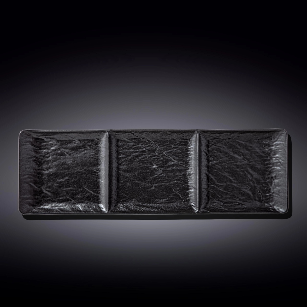 Platou rectangular cu 3 compartimente Slate Stone 40.5 x 13 cm - 661136