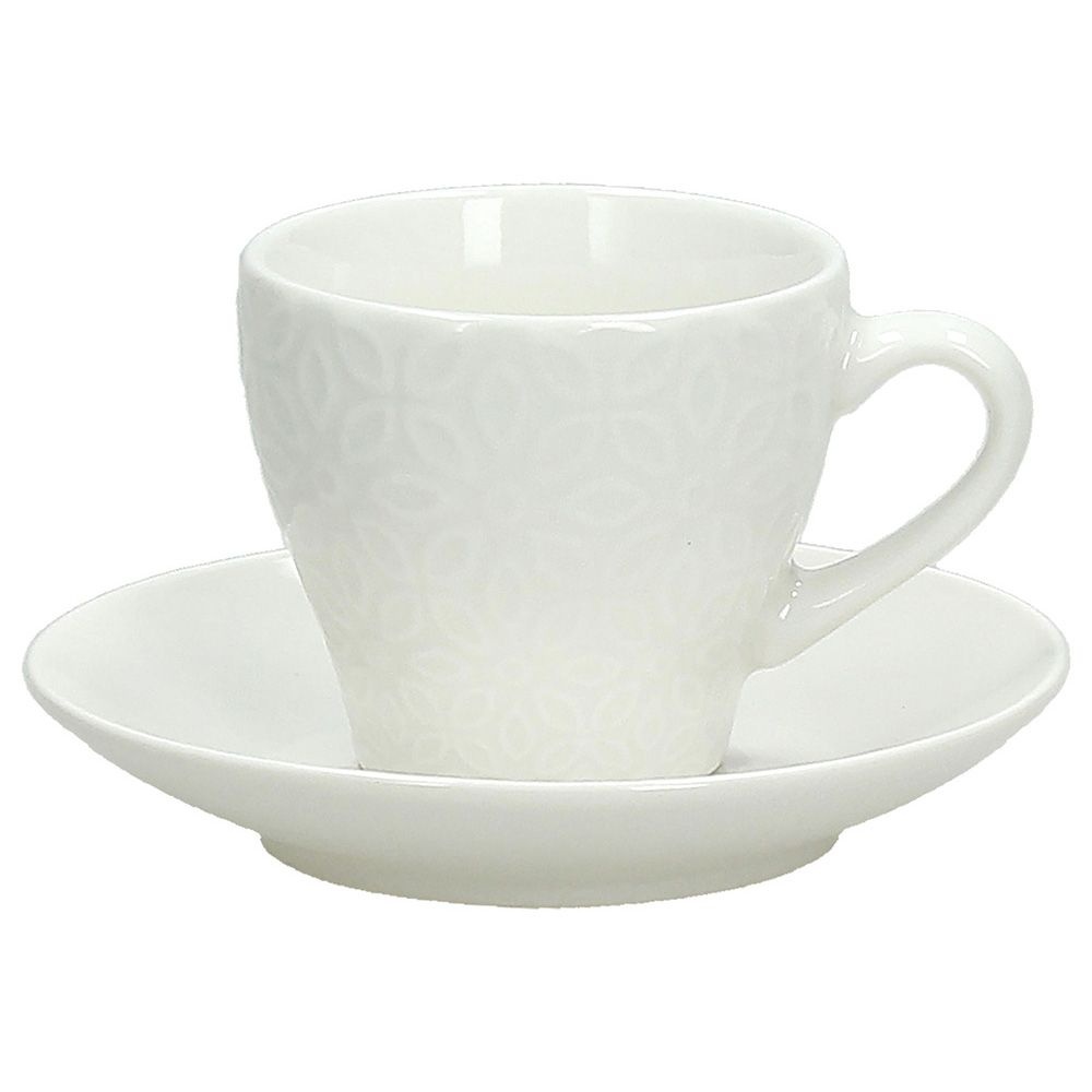 Set 6 cesti cu farfurie cafea espresso Margaret 100 ml - OM685015540